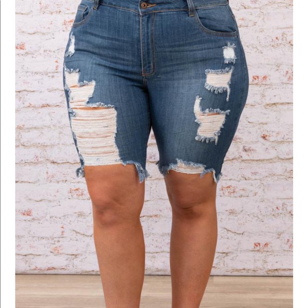 Shop Chic Denim Bermuda Shorts